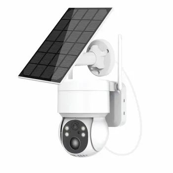 Güneş enerjili düşük güç kamera akıllı yüksek çözünürlüklü kapalı ve açık monitör kablosuz Wifi çift ışık kaynağı kamera
