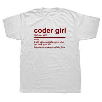 Kodlayıcı Kız Tee Programcı T-shirt Mizah Hediye Geek Mevcut Kız Arkadaşı Teknoloji Geliştirici Bilgisayar kısa kollu tişört En Tees