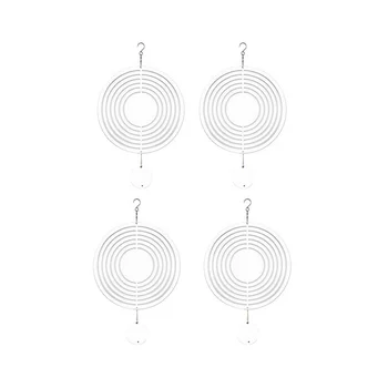 4 Adet 8 İnç Süblimasyon Rüzgar Spinner Boşlukları 3D Rüzgar Spinners Asılı Rüzgar Spinners Yuvarlak açık hava bahçe dekorasyonu