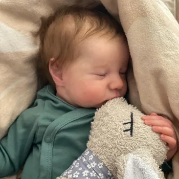 49cm Levi Yeniden Doğmuş Bebek Bebek Zaten Boyalı Bitmiş Uyku Yenidoğan Bebek Boyutu 3D Cilt Görünür Damarlar Koleksiyon Sanat Bebek