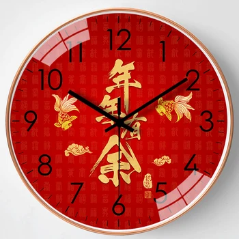 Yeni Çin oturma odası saat duvar saati Ev modern basit saat yaratıcı dekorasyon duvar kuvars saat