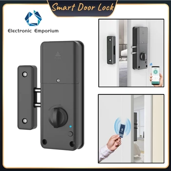 Akıllı Kapı Kilidi Delme Olmadan Kapalı Görünmez Kapı Kilidi Tokatlamak Kartı Elektronik İndüksiyon APP WiFi Bluetooth Kilidini Ev